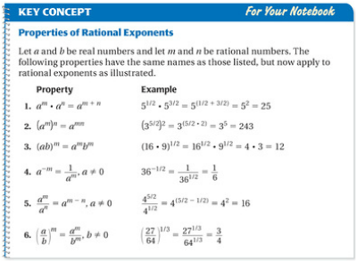 properties of exponents examples